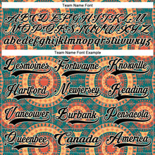 Load image into Gallery viewer, Custom Black Green Orange-Cream 3D Pattern Native Americans Tribal Indigenous People Hockey Lace Neck Jersey
