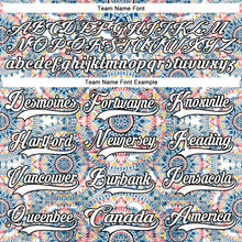 Load image into Gallery viewer, Custom White Black 3D Pattern Native Americans Tribal Indigenous People Hockey Lace Neck Jersey
