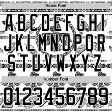 Load image into Gallery viewer, Custom White Black 3D Pattern Native Americans Tribal Indigenous People Hockey Lace Neck Jersey
