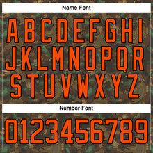 Load image into Gallery viewer, Custom Camo Orange-Black 3D Camouflage Grunge Digital Hockey Lace Neck Jersey
