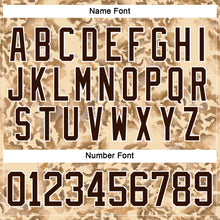 Load image into Gallery viewer, Custom Camo Brown-White 3D Camouflage Grunge Desert Hockey Lace Neck Jersey
