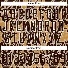 Load image into Gallery viewer, Custom Camo Brown-White 3D Camouflage Hockey Lace Neck Jersey
