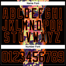 Charger l'image dans la galerie, Custom Camo Black-Orange 3D Camouflage Pixel Hockey Lace Neck Jersey
