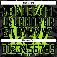 Charger l'image dans la galerie, Custom Camo Black-Neon Green 3D Camouflage Hockey Lace Neck Jersey
