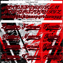 Charger l'image dans la galerie, Custom Camo Black-Fire Red 3D Camouflage Grunge Hockey Lace Neck Jersey
