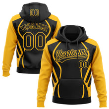 Загрузить изображение в средство просмотра галереи, Custom Stitched Black Gold 3D Pattern Design E-sports Pullover Sweatshirt Hoodie
