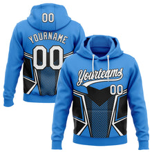 Load image into Gallery viewer, Custom Stitched Powder Blue White-Black 3D Pattern Design E-sports Pullover Sweatshirt Hoodie
