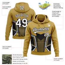 Laden Sie das Bild in den Galerie-Viewer, Custom Stitched Old Gold White-Black 3D Pattern Design E-sports Pullover Sweatshirt Hoodie
