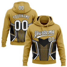 Laden Sie das Bild in den Galerie-Viewer, Custom Stitched Old Gold White-Black 3D Pattern Design E-sports Pullover Sweatshirt Hoodie

