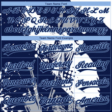 Laden Sie das Bild in den Galerie-Viewer, Custom Stitched Navy Light Blue-White 3D Pattern Design Religion Jesus Christ Pullover Sweatshirt Hoodie
