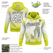 Load image into Gallery viewer, Custom Stitched Neon Yellow White-Black 3D Pattern Design Religion The Virgin Mary Pullover Sweatshirt Hoodie
