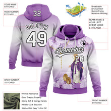 Laden Sie das Bild in den Galerie-Viewer, Custom Stitched Medium Purple White-Black 3D Pattern Design Religion The Virgin Mary Pullover Sweatshirt Hoodie
