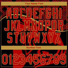 Charger l'image dans la galerie, Custom Stitched Red Black-Old Gold 3D Pattern Design Knight Pullover Sweatshirt Hoodie
