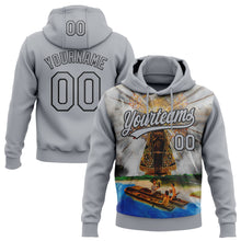 Load image into Gallery viewer, Custom Stitched Gray Black 3D Pattern Design Our Lady Of Aparecida Pullover Sweatshirt Hoodie

