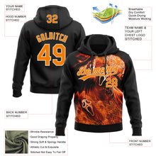 Load image into Gallery viewer, Custom Stitched Black Bay Orange-City Cream 3D Skull Pattern Pullover Sweatshirt Hoodie
