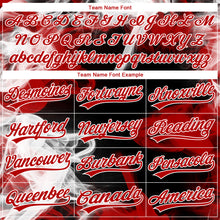 Load image into Gallery viewer, Custom Stitched Red Black-White 3D Skull Pattern Pullover Sweatshirt Hoodie
