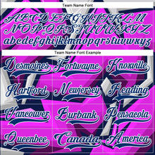 Load image into Gallery viewer, Custom Purple US Navy Blue Red-White 3D Pattern Cyber Mecha E-sport Hockey Jersey
