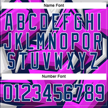 Load image into Gallery viewer, Custom Purple US Navy Blue Red-White 3D Pattern Cyber Mecha E-sport Hockey Jersey
