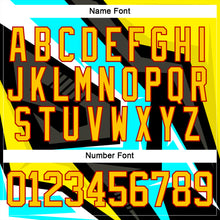 Load image into Gallery viewer, Custom Black Yellow Blue Royal Red-White 3D Pattern Cyber Mecha E-sport Hockey Jersey
