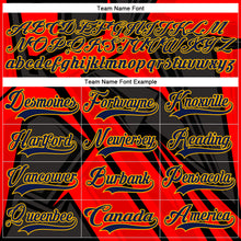 Charger l'image dans la galerie, Custom Red Navy Black Gold-White 3D Pattern Cyber Mecha E-sport Hockey Jersey
