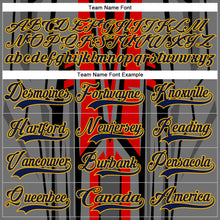 Charger l'image dans la galerie, Custom Red Navy Black Gray Gold-White 3D Pattern Cyber Mecha E-sport Hockey Jersey
