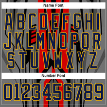 Charger l'image dans la galerie, Custom Red Navy Black Gray Gold-White 3D Pattern Cyber Mecha E-sport Hockey Jersey
