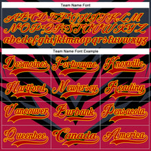 Load image into Gallery viewer, Custom Navy Red Black Yellow-White 3D Pattern Cyber Mecha E-sport Hockey Jersey
