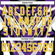 Load image into Gallery viewer, Custom Purple Gold Black Gray-White 3D Pattern Cyber Mecha E-sport Hockey Jersey
