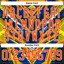 Load image into Gallery viewer, Custom Royal Orange Yellow Black-White 3D Pattern Cyber Mecha E-sport Hockey Jersey
