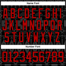 Charger l'image dans la galerie, Custom Black Red 3D Pattern Native Americans Tribal Indigenous People Hockey Lace Neck Jersey
