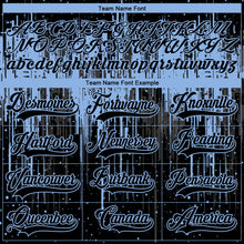 Load image into Gallery viewer, Custom Black Light Blue Steel Gray-White 3D Pattern Dripping Splatter Hockey Lace Neck Jersey
