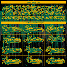 Load image into Gallery viewer, Custom Black Kelly Green Gold Steel Gray-White 3D Pattern Dripping Splatter Hockey Lace Neck Jersey
