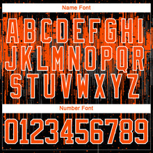 Load image into Gallery viewer, Custom Black Orange Steel Gray-White 3D Pattern Dripping Splatter Hockey Lace Neck Jersey
