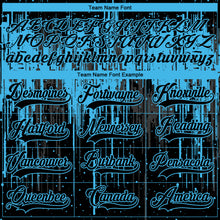 Load image into Gallery viewer, Custom Black Sky Blue Steel Gray-White 3D Pattern Dripping Splatter Hockey Lace Neck Jersey
