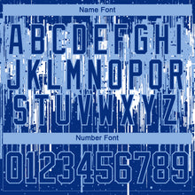 Load image into Gallery viewer, Custom Royal Light Blue-White 3D Pattern Dripping Splatter Hockey Lace Neck Jersey
