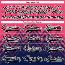 Load image into Gallery viewer, Custom Neon Pink Black Blue-White 3D Pattern Abstract Gradient Halftone Hockey Lace Neck Jersey
