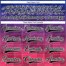 Load image into Gallery viewer, Custom Navy Black Red-White 3D Pattern Abstract Gradient Halftone Hockey Lace Neck Jersey
