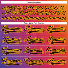 Load image into Gallery viewer, Custom Orange Brown Red Navy-Gold 3D Pattern Abstract Gradient Halftone Hockey Lace Neck Jersey
