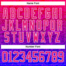 Load image into Gallery viewer, Custom Hot Pink Purple-White 3D Pattern Abstract Gradient Halftone Hockey Lace Neck Jersey
