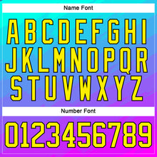 Load image into Gallery viewer, Custom Lakes Blue Light Yellow Purple Gold-Black 3D Pattern Abstract Gradient Halftone Hockey Lace Neck Jersey
