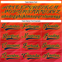 Загрузить изображение в средство просмотра галереи, Custom Orange Navy Red-Gold 3D Pattern Abstract Gradient Halftone Hockey Lace Neck Jersey
