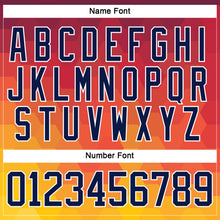 Load image into Gallery viewer, Custom Crimson Navy Yellow-White 3D Pattern Abstract Gradient Halftone Hockey Lace Neck Jersey
