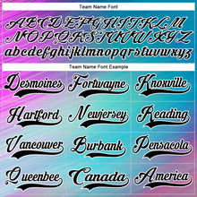 Load image into Gallery viewer, Custom Purple Black Blue-White 3D Pattern Abstract Gradient Halftone Hockey Lace Neck Jersey
