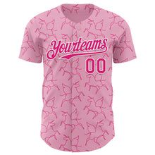 Загрузить изображение в средство просмотра галереи, Custom Light Pink Hot Pink-White Valentine's Day Unicorn Authentic Baseball Jersey
