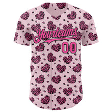 Загрузить изображение в средство просмотра галереи, Custom Pink Black Valentine's Day Love Heart Authentic Baseball Jersey
