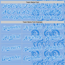 Загрузить изображение в средство просмотра галереи, Custom Blue Electric Blue-White Valentine's Day Love Heart Authentic Baseball Jersey
