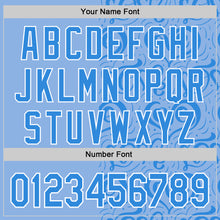 Загрузить изображение в средство просмотра галереи, Custom Blue Electric Blue-White Valentine's Day Love Heart Authentic Baseball Jersey
