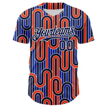 Загрузить изображение в средство просмотра галереи, Custom Blue Navy Orange-White Valentine's Day Line Authentic Baseball Jersey

