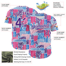 Загрузить изображение в средство просмотра галереи, Custom Blue Purple Red-White Valentine's Day Line Authentic Baseball Jersey
