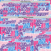 Загрузить изображение в средство просмотра галереи, Custom Blue Purple Red-White Valentine's Day Line Authentic Baseball Jersey
